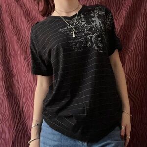 Black Graphic Women's Top